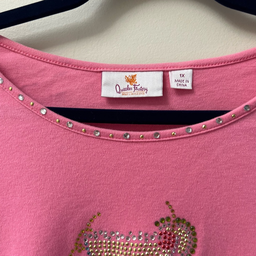 Quacker Factory Summer Celebrate Size 1x Cotton T… - image 4